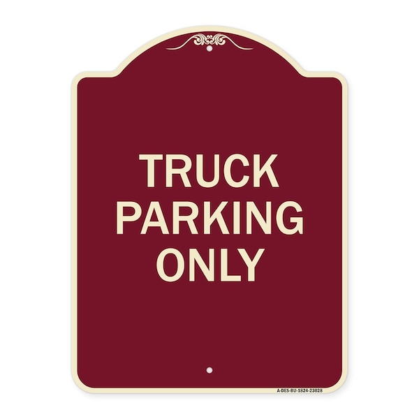 Signmission Reserved Parking Truck Parking Heavy-Gauge Aluminum Architectural Sign, 24" x 18", BU-1824-23028 A-DES-BU-1824-23028 - main